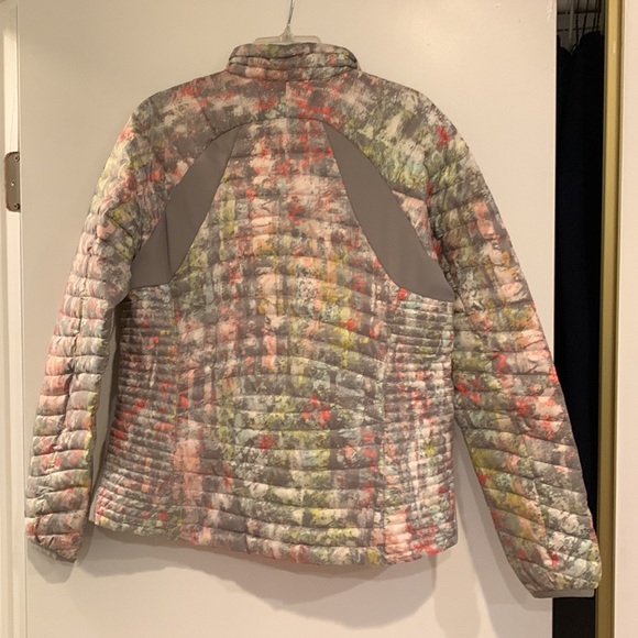 ⭐️HP!⭐️ Eddie Bauer Ascent Stormdown 800 goose down coat womens L grey yellow - Picture 6 of 6